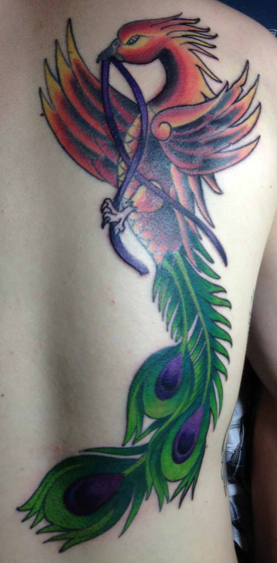 D peacock tattoo